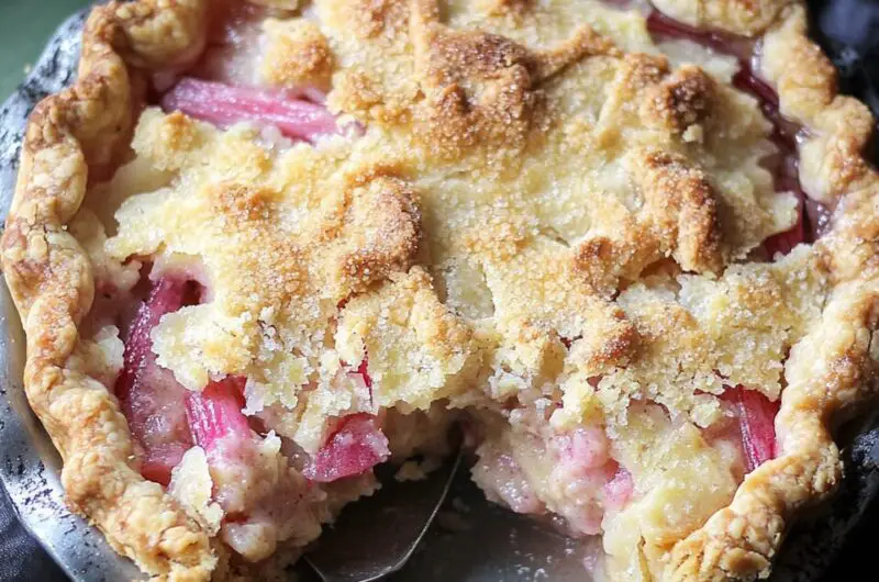 Amish Rhubarb Custard Pie