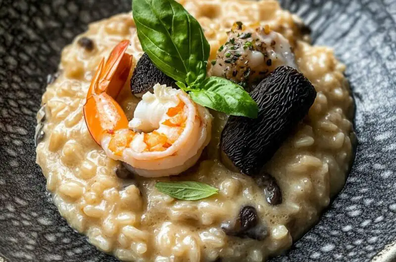 Morel Mushroom and Prawn Risotto