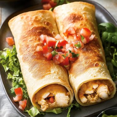 Baked Chicken Chimichangas 2 Baked Chicken Chimichangas