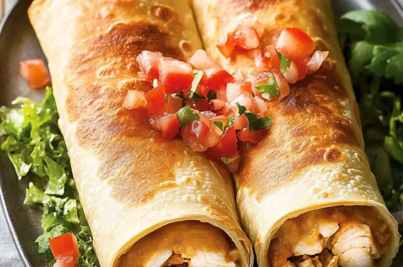 Baked Chicken Chimichangas