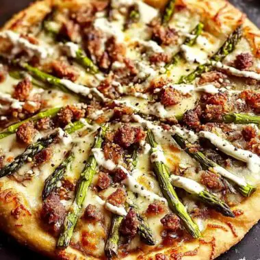 Morel and Asparagus Crispy Pizza