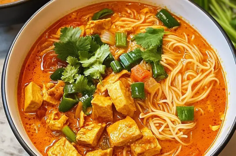 Easy Thai Red Curry Noodle Soup