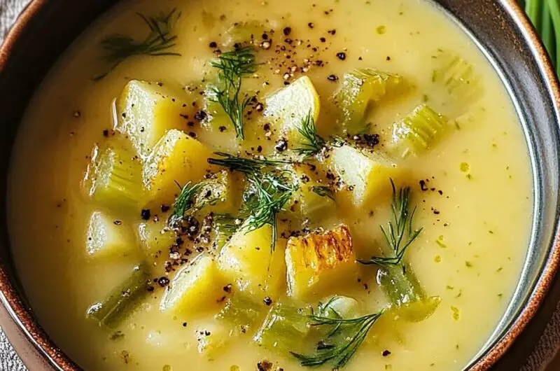 Roasted Celery and Potato Soup