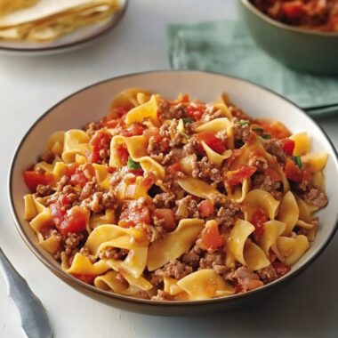 Spanish Noodles with Ground Beef