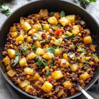 Best Mexican Ground Beef and Potato Skillet
