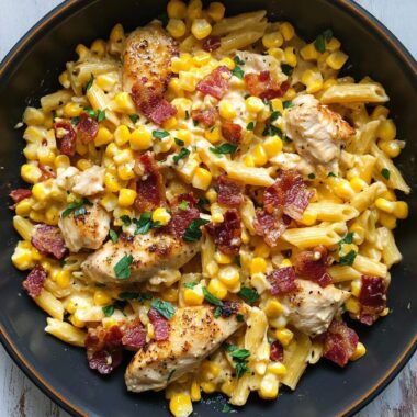 Easy Corn Chicken Pasta