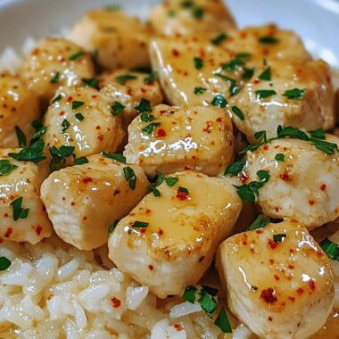 Garlic Butter Chicken Scampi with Cheesy Rice