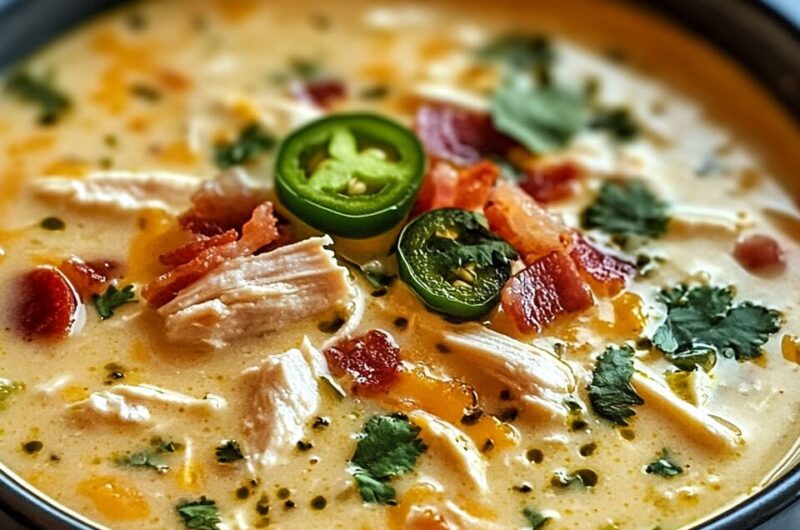 Spicy Jalapeño Popper Chicken Soup