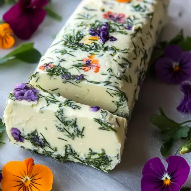 Garden Herb Butter with Edible Flowers