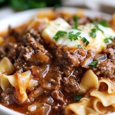 Slow Cooker Beef & Cheese Casserole