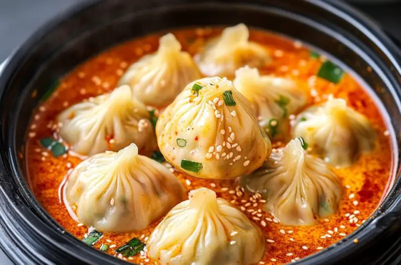 Soup Dumplings in Creamy Gochujang Sauce