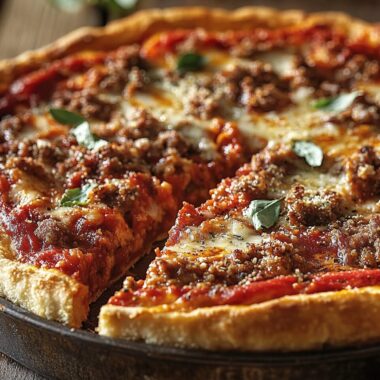 Chicago-Style Deep Dish Pizza 2 Chicago-Style Deep Dish Pizza