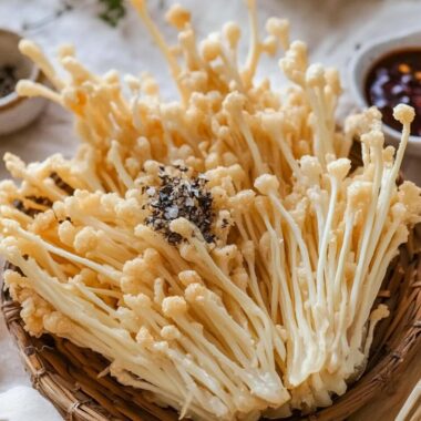 Crispy Fried Enoki Mushrooms