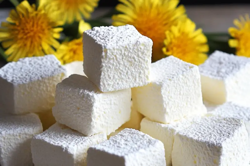 Dandelion Honey Marshmallows