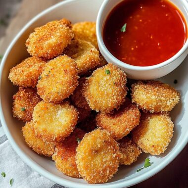 Fried King Oyster Mushroom Bites