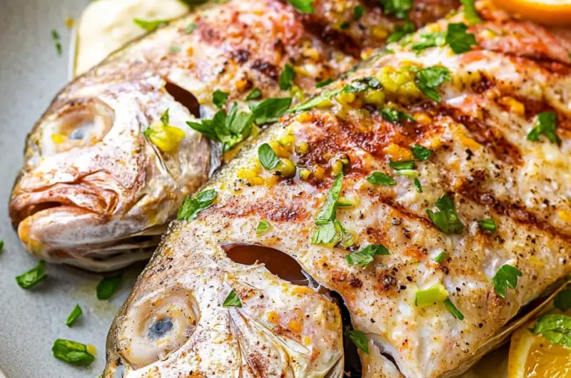 Grilled Yellowtail Snapper with Garlic Aioli