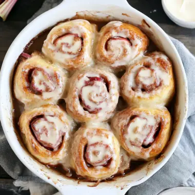 Rhubarb Sticky Buns