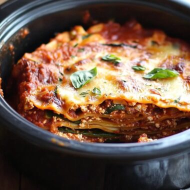 Skinny Veggie Crockpot Lasagna