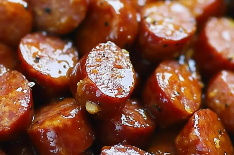 Slow Cooker Honey Mustard Kielbasa Bites