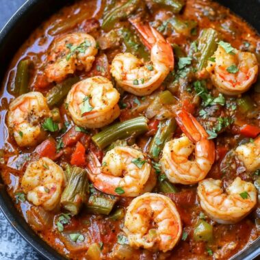Smothered Okra with Shrimp