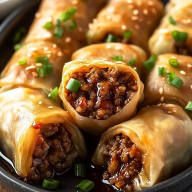 Spicy Beef Dumpling Rolls