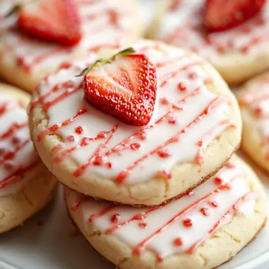 Strawberry Shortbread Cookies