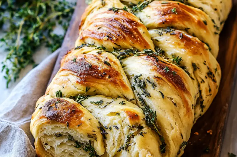 Swirled Garlic Herb Bread