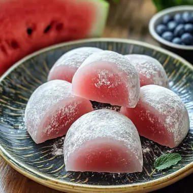 Watermelon Mochi