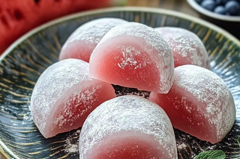 Watermelon Mochi
