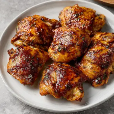 Air Fryer BBQ Boneless Chicken Thighs