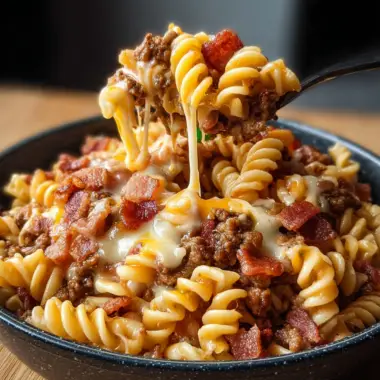 Loaded Bacon Cheeseburger Pasta