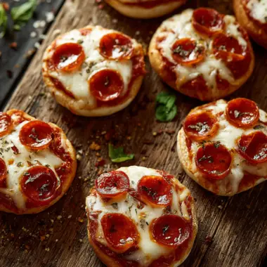 Mini Bagel Pepperoni Pizzas