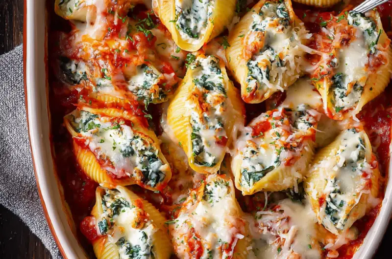 Cheesy Spinach Stuffed Shells