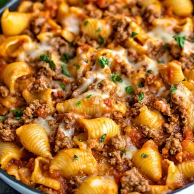 Best Creamy Beef and Shells