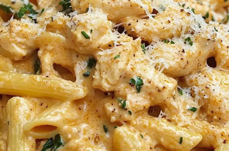 Easy Crockpot Creamy Chicken Pasta