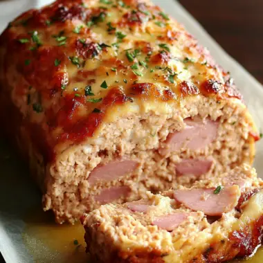 Low Carb Chicken Cordon Bleu Meatloaf
