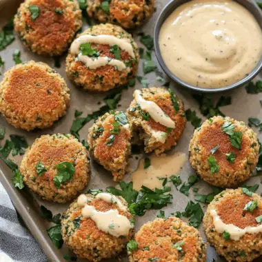 Baked Falafel with Tahini Sauce