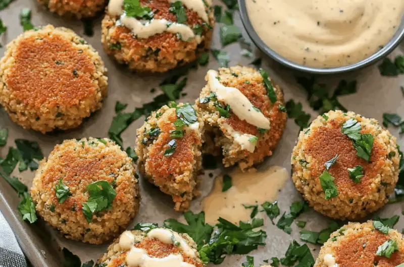 Baked Falafel with Tahini Sauce