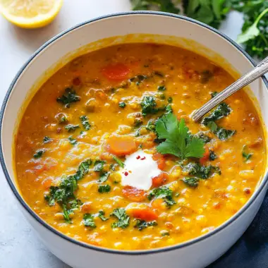 Quick Detox Turmeric Lentil Soup