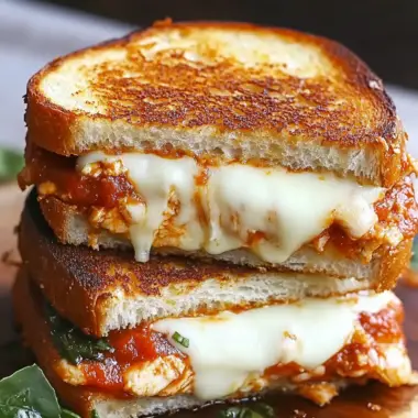 Lazy Chicken Parmesan Grilled Cheese