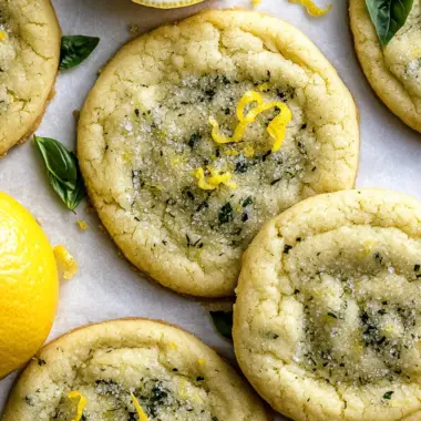 Lemon Basil Sugar Cookies