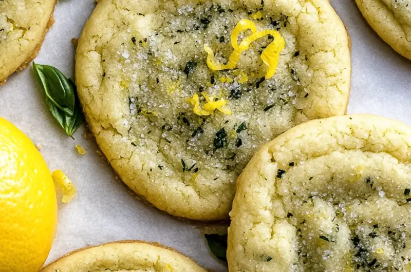 Lemon Basil Sugar Cookies