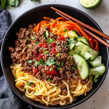 Firecracker Beef Noodle Bowls