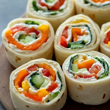 Fresh Vegetable Tortilla Roll-Ups