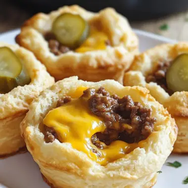 Cheeseburger Biscuit Cups
