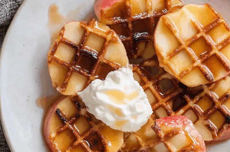 Waffle Iron Baked Apples