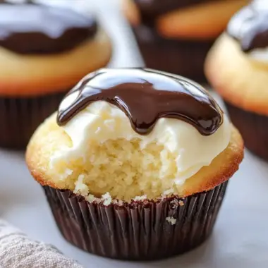 Boston Cream Pie Cupcakes