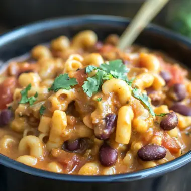 Slow Cooker Vegetarian Chili Mac