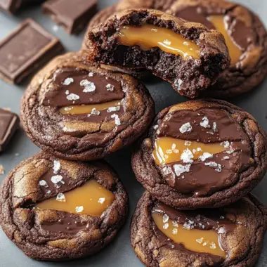 Salted Caramel Chocolate Cookies