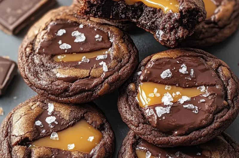 Salted Caramel Chocolate Cookies